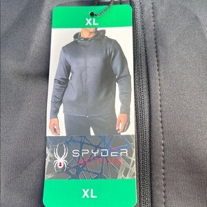 Spyder Active Charcoal Full-Zip Hoodie XL NWT men’s